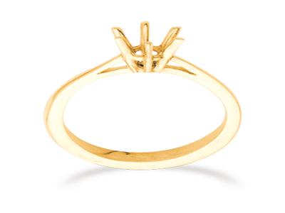 Solitario 6 Griffe Per Pietra Da 5 Mm, Oro Giallo 18k Ref. Solitario 6 - Immagine Standard - 2