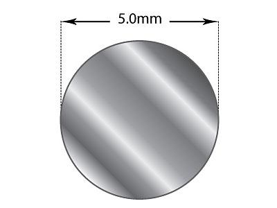 Filo A Sezione Tonda In Argento 950 Ricotto, 5,00 MM - Immagine Standard - 2