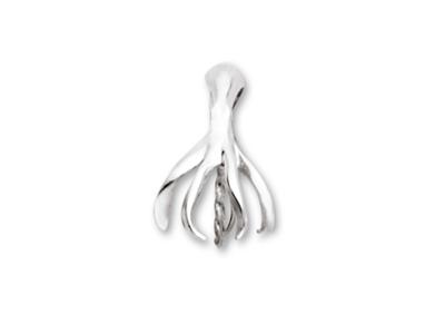 Ciondolo Polpo Per Perla Da 6 A 8 Mm, Oro Bianco 18 Carati. Rif. Pe81