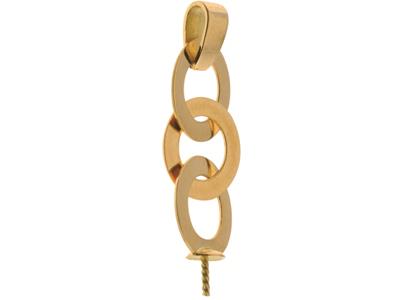 Ciondolo Per Perla Da 8 A 9 Mm, Orogiallo 18 Carati. Rif. Pe104