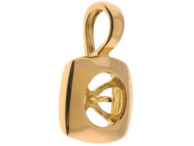 Ciondolo Per Perla Da 8 A 9 Mm, Orogiallo 18 Carati. Rif. Pe203