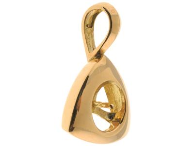 Ciondolo Per Perla Da 8 A 9 Mm, Orogiallo 18 Carati. Rif. Pe204