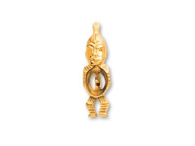 Ciondolo Tiki Per Perla Da 7 A 9 Mm, Oro Giallo 18 Carati. Rif. Pe99