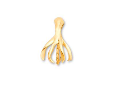 Ciondolo Polpo Per Perla Da 6 A 8 Mm, Oro Giallo 18 Carati. Rif. Pe81