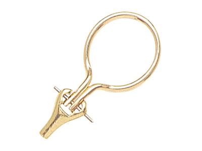 Sistema Per Orecchini A Forma Di Racchetta Da 20 Mm, Oro Giallo 18 Carati. Rif. 7300-ter, Coppia