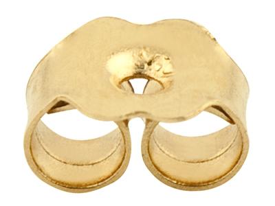 Chiusure Orecchini Belga Smerlata, Oro Giallo 18 Carati. Rif. 07401-bis, Coppia