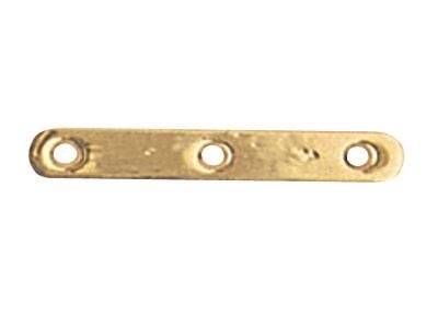Distanziatore A Barretta A 3 Fori 18 Mm, Oro Giallo 18 Carati. N. 3 Bis