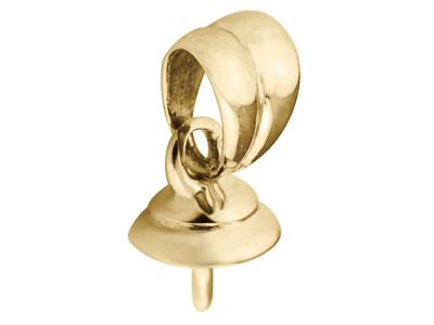 Cerniera Mobile Per Perla Da 8 A 9 Mm, Oro Giallo 18 Carati. Rif. Be014