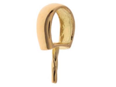 Cerniera Per Perla Da 8 A 10 Mm, Oro Giallo 18 Carati. Rif. Be139