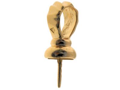Cerniera Per Perla Da 9 A 10 Mm, Oro Giallo 18 Carati. Rif. Be140