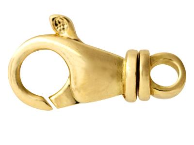 Chiusura A Manetta Con Anello Girevole 14 Mm, Oro Giallo 18 Carati. Rif. 17173