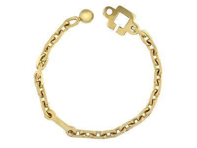Portachiavi Con Catena A Palline, Oro Giallo 18 Carati. Rif. 07165