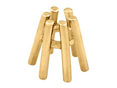 Incastonatura A 6 Griffe Per Pietrarotonda Di 6,5 Mm, Oro Giallo 18 C Arati. Rif. 01447 - Immagine Standard - 2