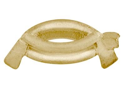 Lunetta A 2 Griffe Per Pietra Navetta 6 X 3 Mm, Oro Giallo 18 Carati. Rif. 02114 - Immagine Standard - 2