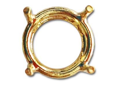 Castone A 4 Griffe Per Pietra Rotonda Di 4,2 Mm, Oro Giallo 18 Carati 2n. Rif. 01506 - Immagine Standard - 2