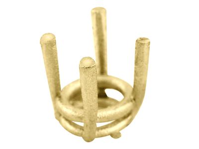 Castone A 4 Griffe Ovale 6 X 4 Mm, Oro Giallo 18 Carati. Rif. 04146