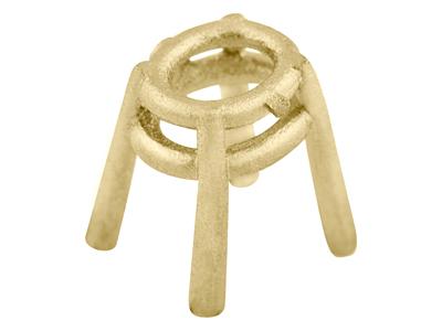 Castone A 4 Griffe Ovale 7,50 X 6,50 Mm, Oro Giallo 18 Carati. Rif. 04146 - Immagine Standard - 2