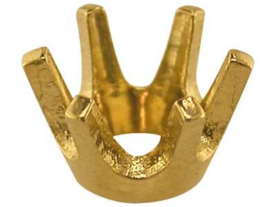 Castone A 6 Griffe Per Pietra Rotonda Da 3,1 Mm, Oro Giallo 18 Carati.rif. 01007
