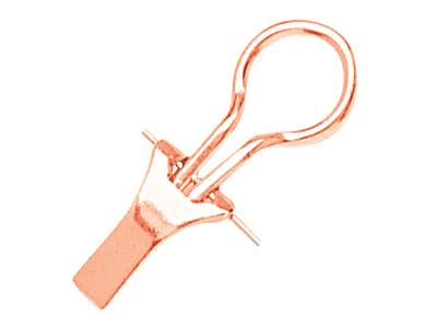 Sistema Di Orecchie Per Racchetta 13 Mm, Oro Rosso 18 Carati. Rif. 7338, Coppia