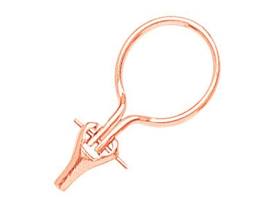 Sistema Di Orecchie Per Racchetta Da 20 Mm, Oro Rosso 18 Carati. Rif. 7300-ter, Coppia