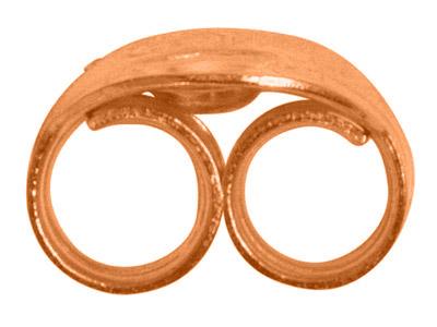 Chiusura A Farfalla Belga Liscio, Oro Rosa 18 Carati Rif. 07406-bis, Coppia