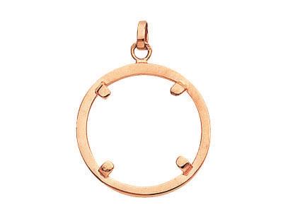 Pendente Porta Pezzo Da 20 Frs, 21 Mm, Oro Rosso 18 Carati. Rif. 02329