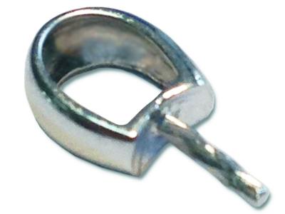 Cerniera Per Perla Da 8 A 10 Mm, Oro Grigio 18k. Rif. Be139 - Immagine Standard - 2