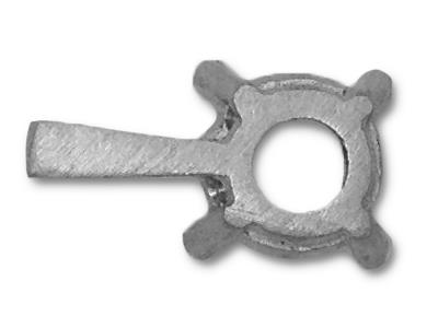 Lunetta A 4 Griffe Per Pietra Tondada 4,5 Mm, Oro Grigio 800 Ref. 020 80 - Immagine Standard - 2