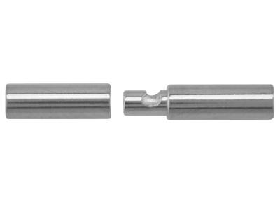 Chiusura A Baionetta Diametro Interno 1,3 Mm, Oro Bianco 18 Ct Pd 10. Ref.27025 - Immagine Standard - 2
