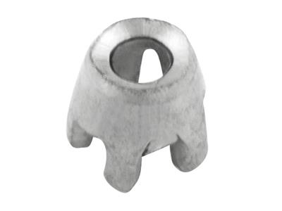 Castone A 5 Griffe Per Pietra Rotonda Di 3,2 Mm, Oro Bianco 18 Carati Pd 12,5. Rif. 01509 - Immagine Standard - 2