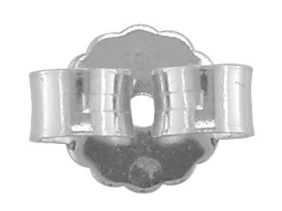 Chiusura Belga Seghettato Modello Grande, Oro Bianco 18 Carati Pd 13. Rif. 07434, Coppia - Immagine Standard - 2