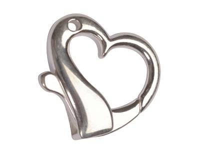 Chiusura A Cuore 18 X 18 Mm, Argento 925. Rif. 28016