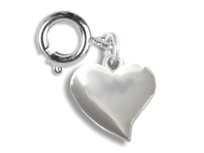 Ciondolo Cuore Modello Piccolo 6 Mm, Argento 925