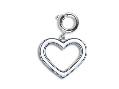 Nappina A Cuore Grande 6 Mm, Argento 925