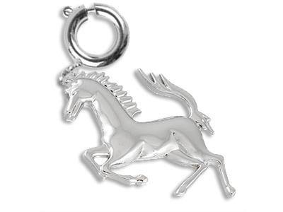 Ciondolo A Forma Di Cavallo 6 Mm, Argento 925