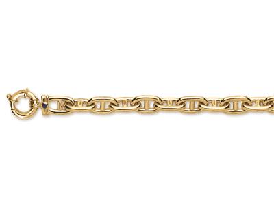 Bracciale Con Catena Ad Ancora, Liscia 12 Mm, 22 Cm, Oro Giallo 18 Ct.