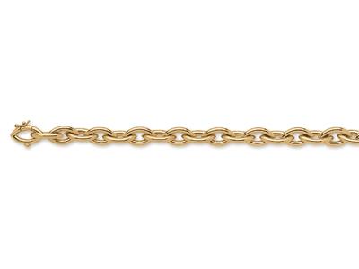 Bracciale A Maglia Ovale A Punta 9,5 Mm, 20,5 Cm, Oro Giallo 18 Ct.