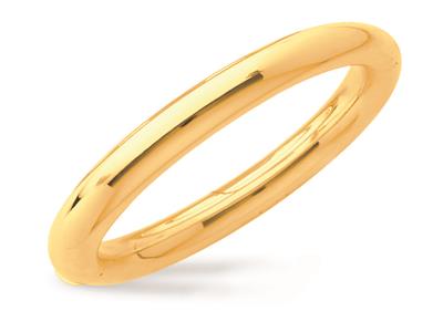 Bracciale Bangle, Filo Tondo 9 Mm, Forma Ovale 63 Mm, Oro Giallo 18 Ct.