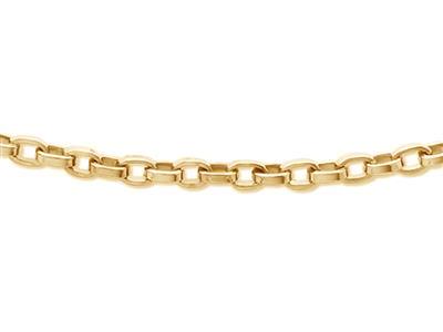 Collana Da Uomo, Filo Piatto Forçat 3,6 Mm, 50 Cm, Oro Giallo 18 Ct. - Immagine Standard - 2