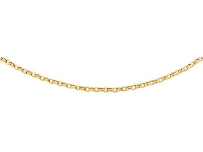 Collana Da Uomo Catena Forat Filo Piatto 3,6 Mm, 50 Cm, Oro Giallo 18carati