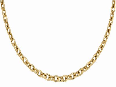 Collana 10 MM A Forma Di Pera Raddoppiata, 45 Cm, Oro Giallo 18 Carati