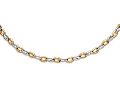 Collana Conchiglia A Forma Di Pera 9,7 Mm, 45 Cm, Oro 18k Bicolore