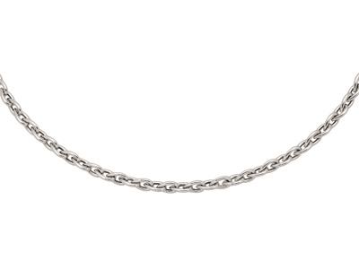 Collana Maglia Pera 9 Mm, 45 Cm, Argento 925 Rodiato