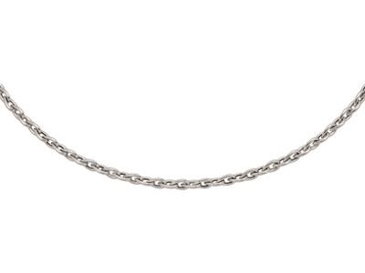 Collana A Forma Di Pera 7,5 Mm, 45 Cm, Argento 925 Rodiato