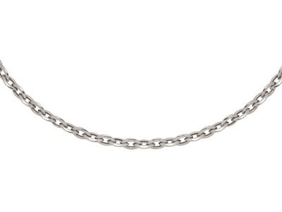 Collana Con Mandorle 10 Mm, 45 Cm, Argento 925 Rodiato