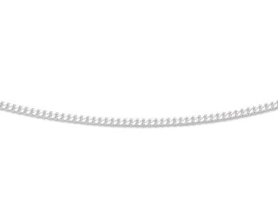 Catena, Catena Con Diamante A 2 Lati 1,3 Mm, 42-45 Cm, Argento 925 Rodiato