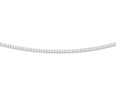 Catena Barbazzale Diamantata A 2 Lati 3,5 Mm, 55 Cm, Argento 925 Rodiato