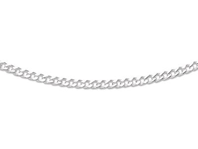 Catena Barbazzale Diamantata A 4 Lati 4,15 Mm, 55 Cm, Argento 925 Rodiato