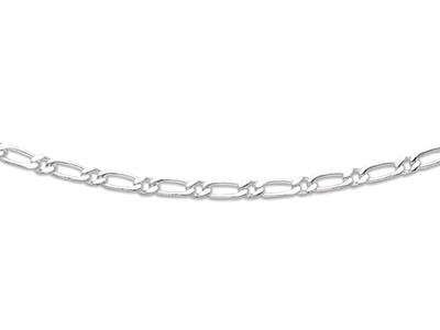 Catena A Maglie Alternate 11, 4 Lati 4,25 Mm, 55 Cm, Argento 925 Rodiato