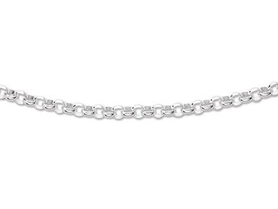 Catena A Maglie Jaseron 3,5 Mm, 42-45 Cm, Argento 925 Rodiato